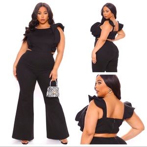 🔥BLACK DENIM JUMPSUIT